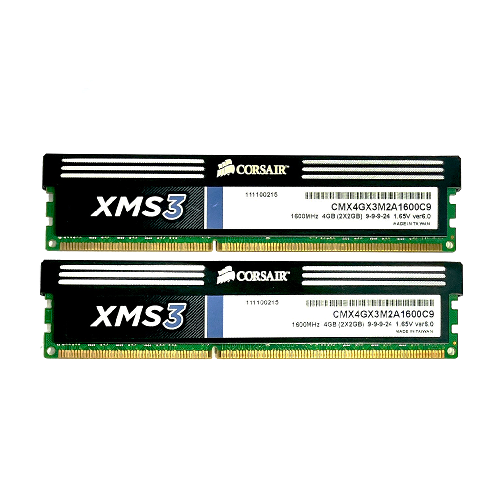 رم کامپیوتر RAM CORSAIR DUAL 4GB(2*2GB) 1600 DDR3 STOCK
