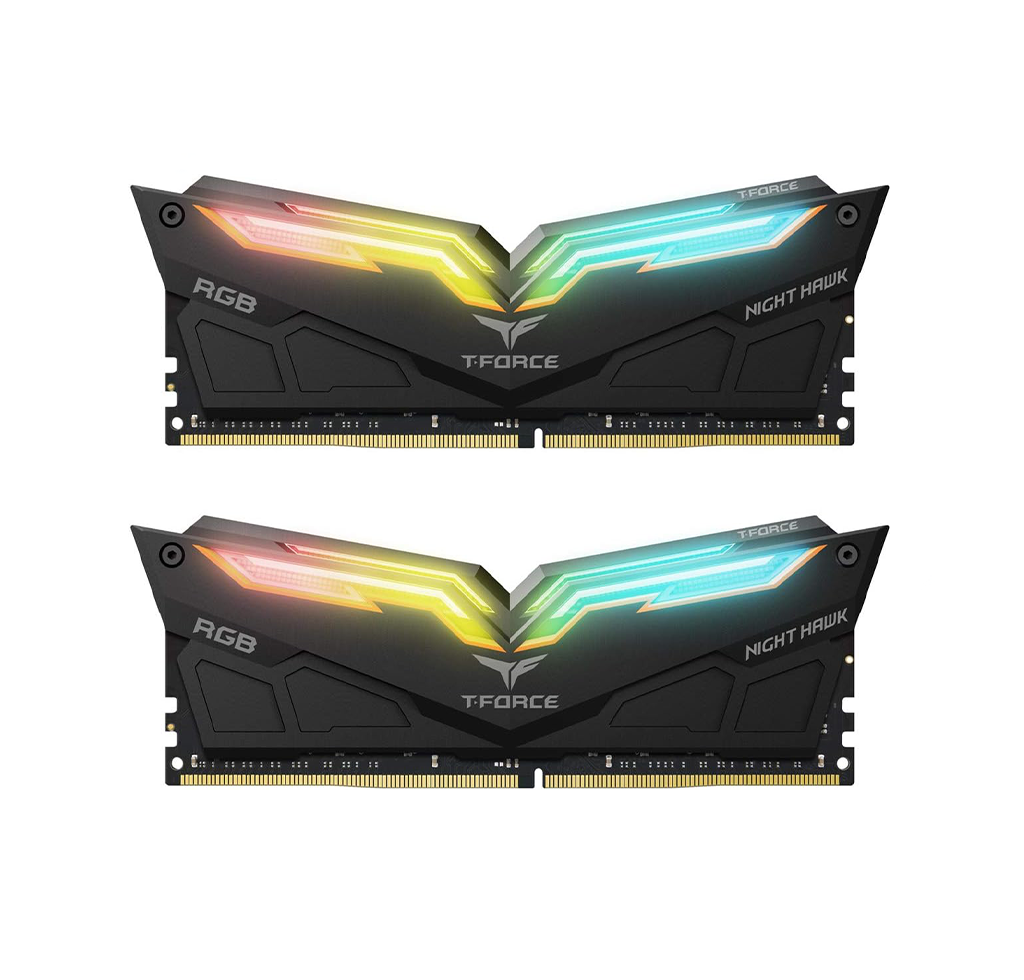 رم کامپیوتر RAM TEAM GROUP T.FORCE DUAL 32GB (2*16GB) 3200 NIGHT HAWK DDR4 STOCK