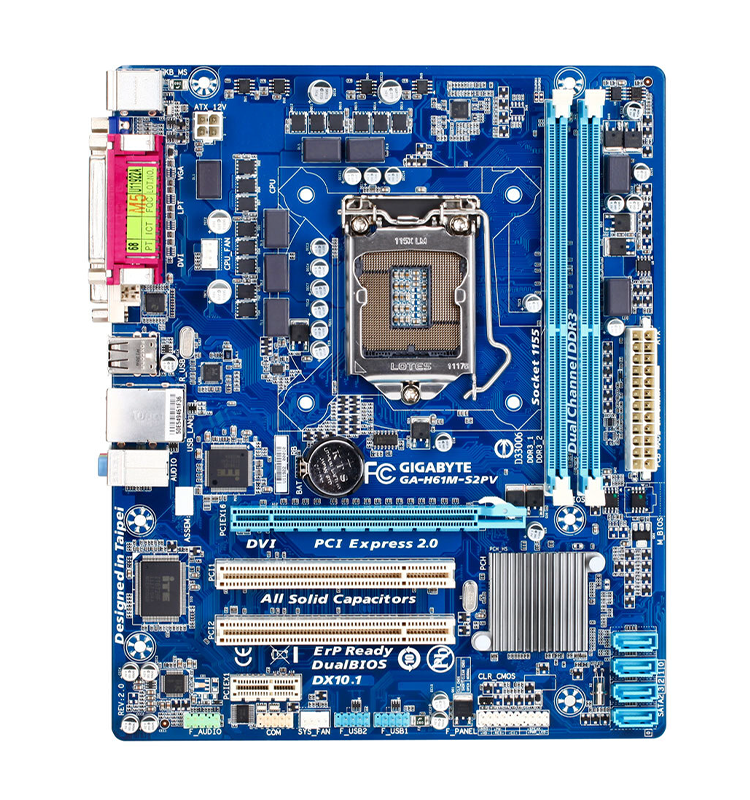 مادربرد MB GIGABYTE H61M-S2PV STOCK