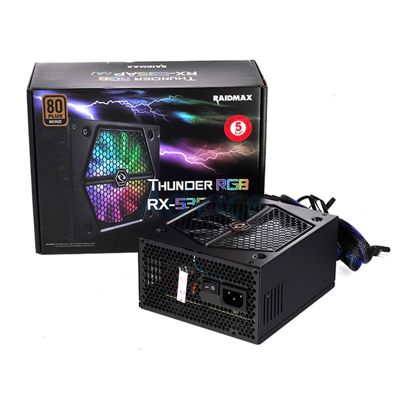 پاور POWER RAIDMAX THUNDER RGB RX-535AP STOCK