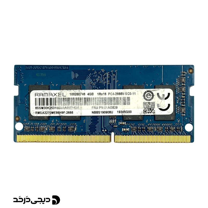 رم لپ تاپ RAM RAMAXEL 4GB 2666 DDR4 STOCK