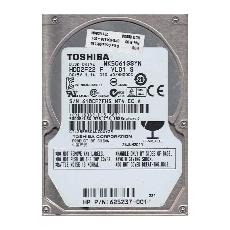 هارد دیسک HARD DISK NOTEBOOK TOSHIBA 500GB STOCK