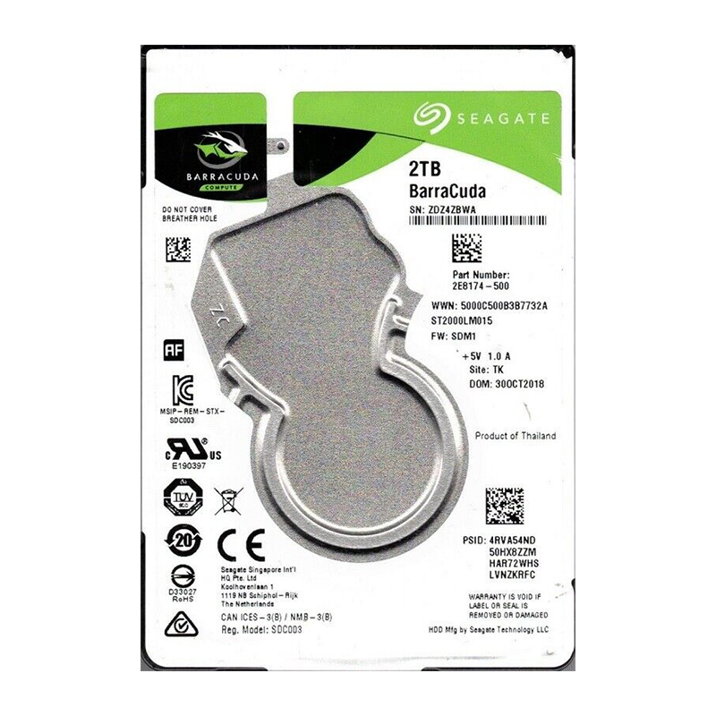HARD DISK LAPTOP SEAGATE BARRACUDA 2TB STOCK